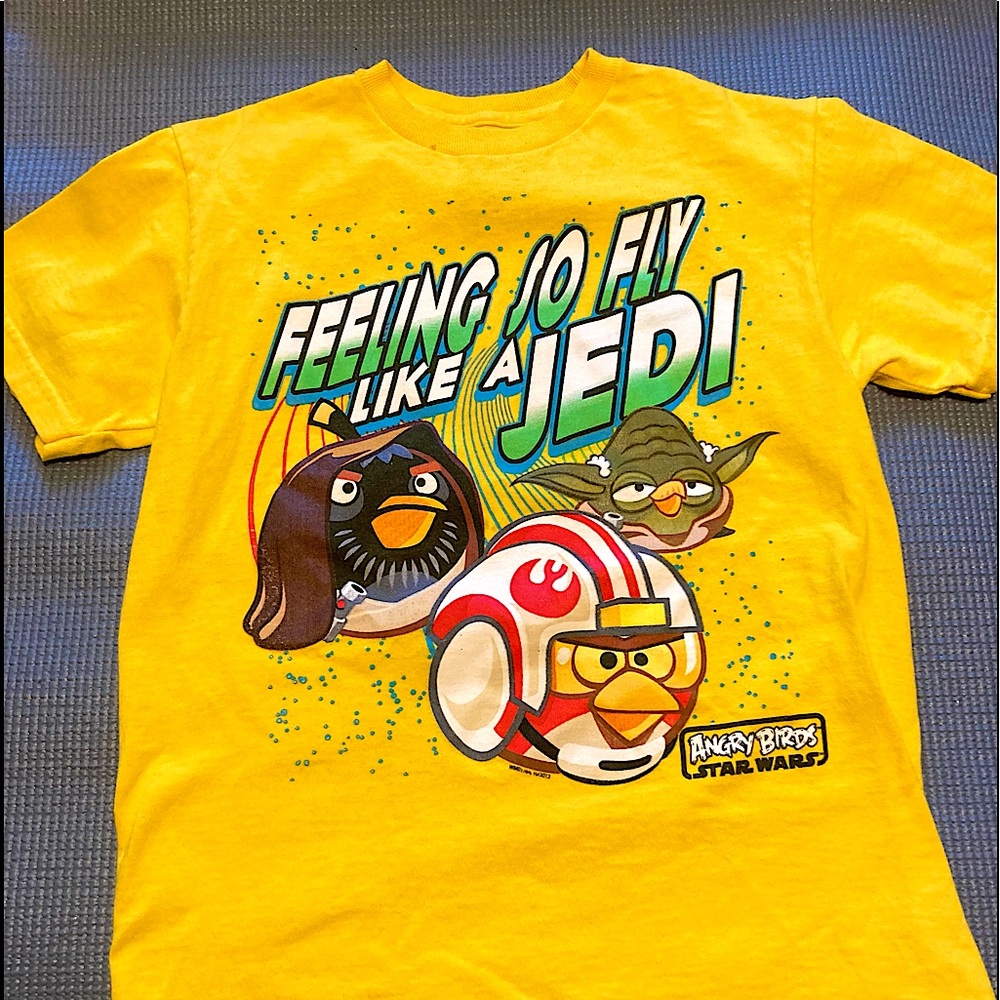Sz 8 Boys Star Wars Angry Birds T Shirt